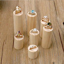 7pcs Plain Unfinished Cylinder Wooden Jewelry Display Holder Storage Ring Organizer 2024 - buy cheap