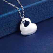 Любовь Сердце блестящее ожерелье с серебряным покрытием серебряная подвеска ювелирные изделия/FZRNOLTW QEXGUAPG 2024 - купить недорого