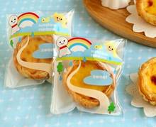 10x11cm Rainbow style Gift Packing bag Cute Small Pouch Biscuit bag Party Favor Cellophane Bags 300pcs 2024 - buy cheap