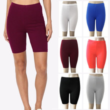 New Fashionable Women Solid Color High Elasticity Gym Active Hot Sale Sink Mid Waist Cycling Slim Shorts For Ladies 2024 - buy cheap