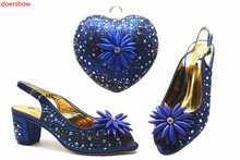 doershow 2019 Latest blue African Shoes And Bag Set For Party High Quality Italian Ahoes And Bags To Match for Women!!HTB1-12 2024 - buy cheap
