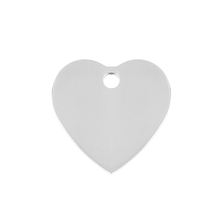 Simsimi-Colgante de corazón de 20/30mm con nombre impreso, colgante en blanco, pulido de espejo, de acero inoxidable, 10 Uds. 2024 - compra barato