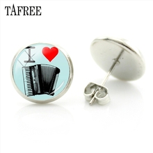 Tafree brincos de ajuste, amor, arte, imagem, instrumentos musicais, casamento, melhor amigo, presente, joia ac39 2024 - compre barato