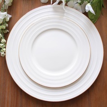 European Korean Phnom Penh tableware set pure white steak tray Western-style dish porcelain plate Bone China high grade gif 2024 - buy cheap