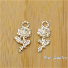Nuevo colgante de flores de plata brillante de moda de 180 piezas para collar y brazaletes europeos accesorios de joyería de Metal DIY JC715 2024 - compra barato