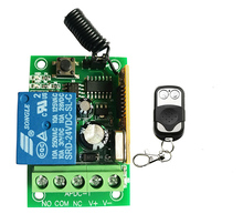 Controle remoto 1ch dc12v 24v + receptor, interruptor transmissor/janela/lâmpada de controle remoto sem fio 2024 - compre barato