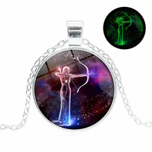 Женское Ожерелье, светится в темноте, с серебряным стеклом 2024 - купить недорого