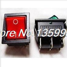 50pcs DPDT Red Indicator Light 6 Pin Rocker Switch 2024 - buy cheap