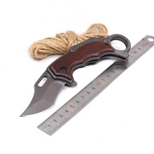 Folding Karambit Knife Tactical Claw Knife Combat Pocket Survival Outdoor Camping Hunting Knives Multi EDC Tools Wood Handle 2024 - buy cheap