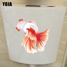YOJA 23.4*23.9CM Ornamental Goldfish Living Room Home Decor Wall Sticker Cartoon Toilet Decal T3-0846 2024 - buy cheap