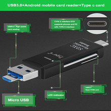 All In One Adapter SD/ Micro SD/ TF Card Reader Type C USB 3.0 Micro USB OTG Andriod PC External Multi Memory Card Reader 2024 - buy cheap
