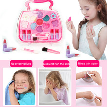 Conjunto de maquiagem não-tóxico para crianças, presente para meninas, sombra, brilho labial e blushes, brinquedo de festival de alta qualidade tslm2 2024 - compre barato