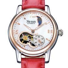 Nesun-reloj automático de cuero genuino para mujer, cronógrafo de marca de lujo, suizo, hueco, resistente al agua, N9061-6 2024 - compra barato