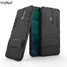 Wolfrule For Shell Nokia X5 Case Nokia 5.1 Plus Case Silicone + Hard PC Phone Case For Nokia X5 Cover Kickstand Fundas TA-1109 2024 - buy cheap