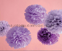 29 Colors10 pcs  10 inch(25cm) Tissue Paper Pom Poms Wedding Party Car Decoration Craft Decorative Paper Flower Free Shipping 2024 - buy cheap