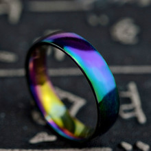 Новые кольца из нержавеющей стали радужного цвета для мальчиков, модные украшения, оптовая продажа, 1 шт. 2024 - купить недорого