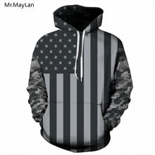 Hipster USA Flag Print 3D Streetwear Hoodies Men/Women Pullover Black White Hooded Sweatshirt Boy Girl Fashion Jacket Coat 2024 - buy cheap