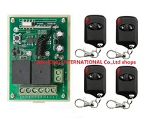 Vendas Hot DC 12 V 10A 2CH 315 MHz/433 MHZ Interruptor de Controle Remoto Sem Fio RF teleswitch 4 X transmissor + 1 X Receptor