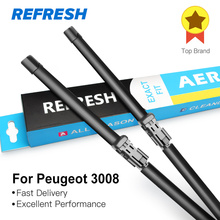 Refresh Wiper Blades for Peugeot 3008 Fit Push Button Arms 2008 2009 2010 2011 2012 2013 2014 2015 2016 2017 2018 2024 - buy cheap