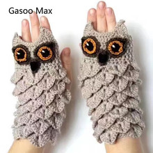 Adults And Children Winter Autumn Warm Hand Warmers Parents Kids Winter Lovely Cute Owl Knitted Gloves 2024 - купить недорого