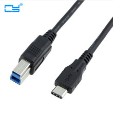 Черный цвет USB-C USB 3,1 Тип C разъем для USB Стандартный B кабель для передачи данных для Mac book & Laptop 2024 - купить недорого
