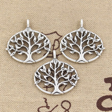 10pcs Charms Life Tree 27x27mm Antique Bronze Silver Color Pendants Making DIY Handmade Tibetan Bronze Silver Color Jewelry 2024 - buy cheap