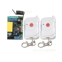 Casa inteligente 220 V 1CH RF sistema de interruptor de luz de controle remoto Com 2 transmissor sem fio-onda z