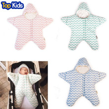 2022 Baby sleeping bag star shape winter warm stroller sleeping bag for newborn striped cotton baby sleeping bag retail soft 2024 - buy cheap