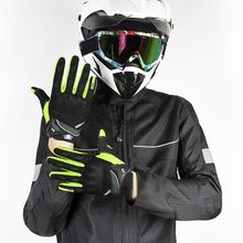 Новинка, мотоциклетные дышащие перчатки для мотокросса, езды на мотоцикле, гоночного локомотива, сенсорный экран, перчатки с полным пальцем, 3 цвета, M-XXLL 2024 - купить недорого
