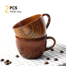 2Pcs Wooden Mug Set 200ML Tea Coffee Mug Japanese Style Wood Drinking Cups And Mug Kids Milk Mug Gift Drinkware Drop Shipping 2024 - buy cheap