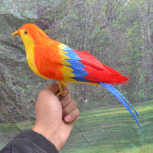 25cm aves de imitación plumas coloridas loro juguete modelo Casa, decoración del jardín filmación prop regalo h1077 2024 - compra barato