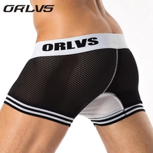 ORLVS  Newest Mesh Underwear men Modal Boxer Men Sexy Men Boxer Ventilate Plus Size Boxers Men OR599 2024 - buy cheap