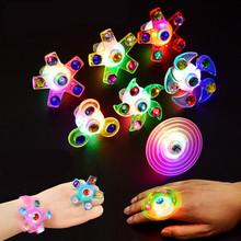 Glow in the Dark Luminous Toy Fingertip Gyroscope Twinkling Flash Creative Children's Ring Birthday Party Supplies and Props 2024 - buy cheap