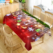 Oxford Cloth Customize Tablecloth Christmas Merry Tree Dust-proof Rectangular Table Cover For Party Home Decor 100X140cm 2024 - buy cheap