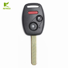 Keyecu chave de carro remota 2 + 1 botão 313.8mhz, entrada sem chave para honda crv fit inspeção fcc 2024 - compre barato