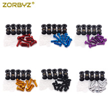 ZORBYZ-Kit de tornillos para parabrisas de motocicleta, Kit de 10 M5, Tuercas de pozo, arandelas 2024 - compra barato