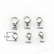 Stainless Steel 316L Lobster Claw Clasps Fastener Hook Connectors Accessories For Fashion DIY Bracelet Necklace Making 2024 - купить недорого