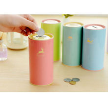 Solid Color Cute Metal Piggy Bank Saving Coin Money Tin Boxes Pot Zoo Kids Gift Stand 2024 - buy cheap