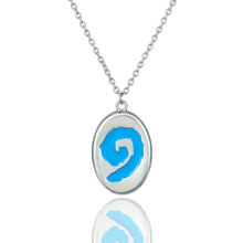 Game Jewelry The New Hearthstone Round Pendant Charm Necklace Fine Jewelry Silver Color Link Chain Men Jewelry Accessories 2024 - buy cheap