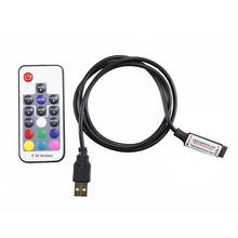 DC5V USB RGB LED Controller 17key 12A RF Wireless Mini Remote Controller for RGB 3528 5050 smd Led Strip tape lighting 5-24V 2024 - buy cheap