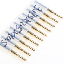 Free Shipping 10pcs 3.175*2.5*10MM Titanium Coated PCB Endmill Cutter Router, CNC Bits for PCB Down Clean Cutting, Millinging 2024 - buy cheap