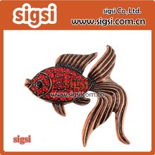 Broche del pescado que vintage de 50mm, venta al por mayor, broche de cristal 2024 - compra barato