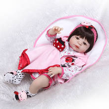 Кукла Reborn Baby, 55 см, полностью силиконовая, 22 дюйма, Реалистичная, виниловая, для новорожденных, для маленьких принцесс, для роста, для девочек, Bonecas Alive Bebe 2024 - купить недорого