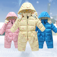 2022 New Baby Snowsuit Infant Clothing Boys Winter Coats Outerwear Fashion Hooded Parkas Newborn Girl 90% White Duck Down Romper 2024 - buy cheap