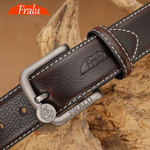 FRALU 2020 men belt cow genuine leather luxury strap male belts for men new fashion classic vintage pin buckle dropshipping 2024 - compre barato