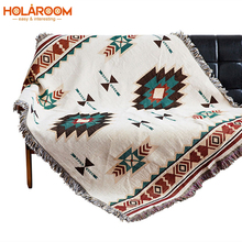 European Geometry Throw Blanket Sofa Anti-slip Decorative Slipcover Cobertor on Sofa/Beds/Plane Travel Plaid Stitching Blankets 2024 - buy cheap