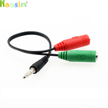 10pcs/lot 3.5mm Jack Male to Female Headphone Stereo Earphone Audio Splitter to Micrphone Adapter Cable For Phone 6 5S 4S 2024 - buy cheap