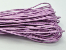 Cordón de algodón encerado, 100 metros, color púrpura claro, 1mm, para pulsera y collar 2024 - compra barato