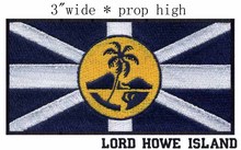 La isla de Lord Howe, Bandera de 3 "de ancho bordado parche apliques de diamantes de imitación/Flor de ganchillo hecho a mano/equipo de fútbol parche 2024 - compra barato