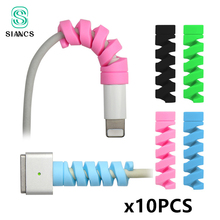 10pcs Spiral Tube Cable Protector Winder Wire Cord Organizer holder cable saver Protetor for iPhone samsung xiaomi Cable 2024 - buy cheap